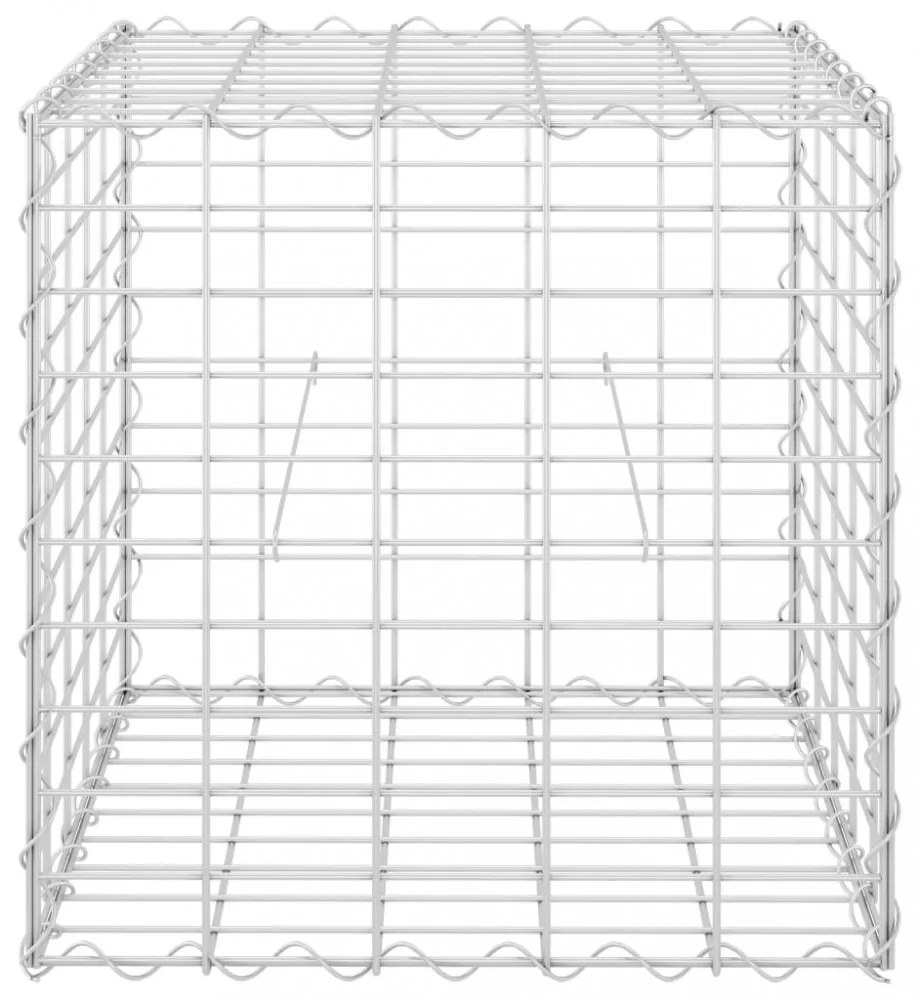 kocka alakú acélhuzal gabion magaságyás 50 x 50 x 50 cm
