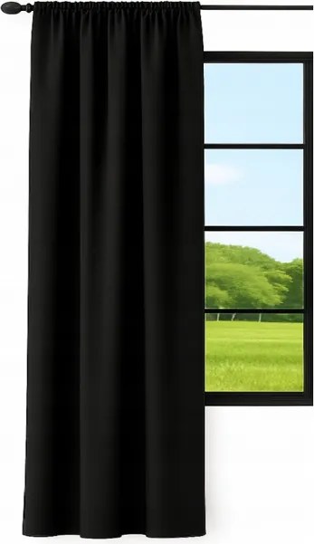 Klasszikus Függöny, Sima, 145x230 CM, Matt, Szalaggal, Csipeszekkel, Nappaliba, Kész Függöny