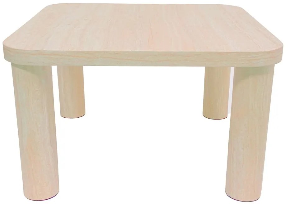 Bézs dohányzóasztal márvány dekorral 60x60 cm Solano – Actona