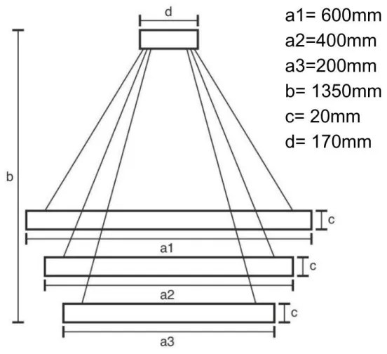 LED állítható fényerejű lámpa kábellel LED/90W/230V 3000-6500K + DO