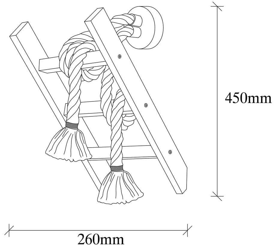 Natúr színű fali lámpa Erebos – Opviq lights