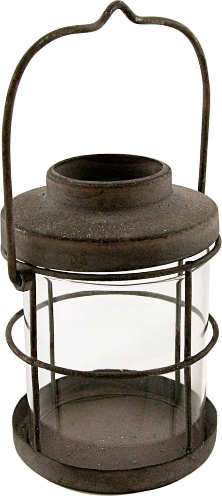 Mini Indra fém függeszték lámpa, 12 x ⌀8 cm, rusztikus szürke