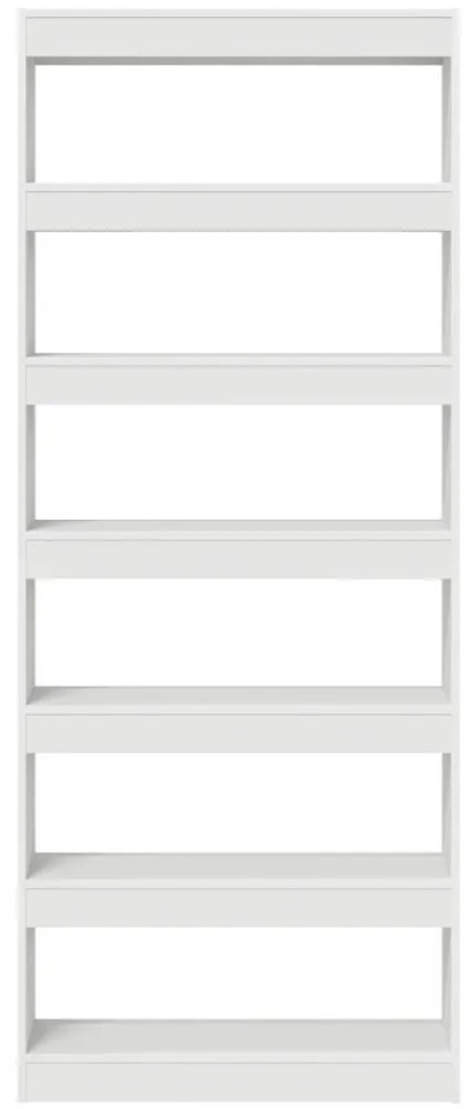 Fehér könyvespolc Fehér Mérnöki fa 80 x 30 x 198 cm Tárolás