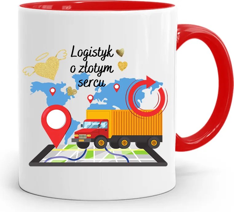 Logisztikai Bögre Piros Születésnapi Ajándék fényképes nyomtatással