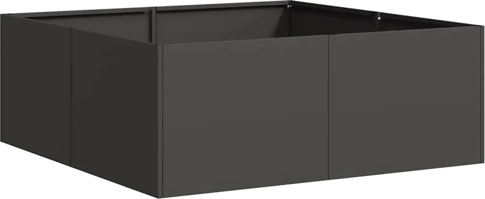 vidaXL ültetvény fekete 80x80x30 cm acél