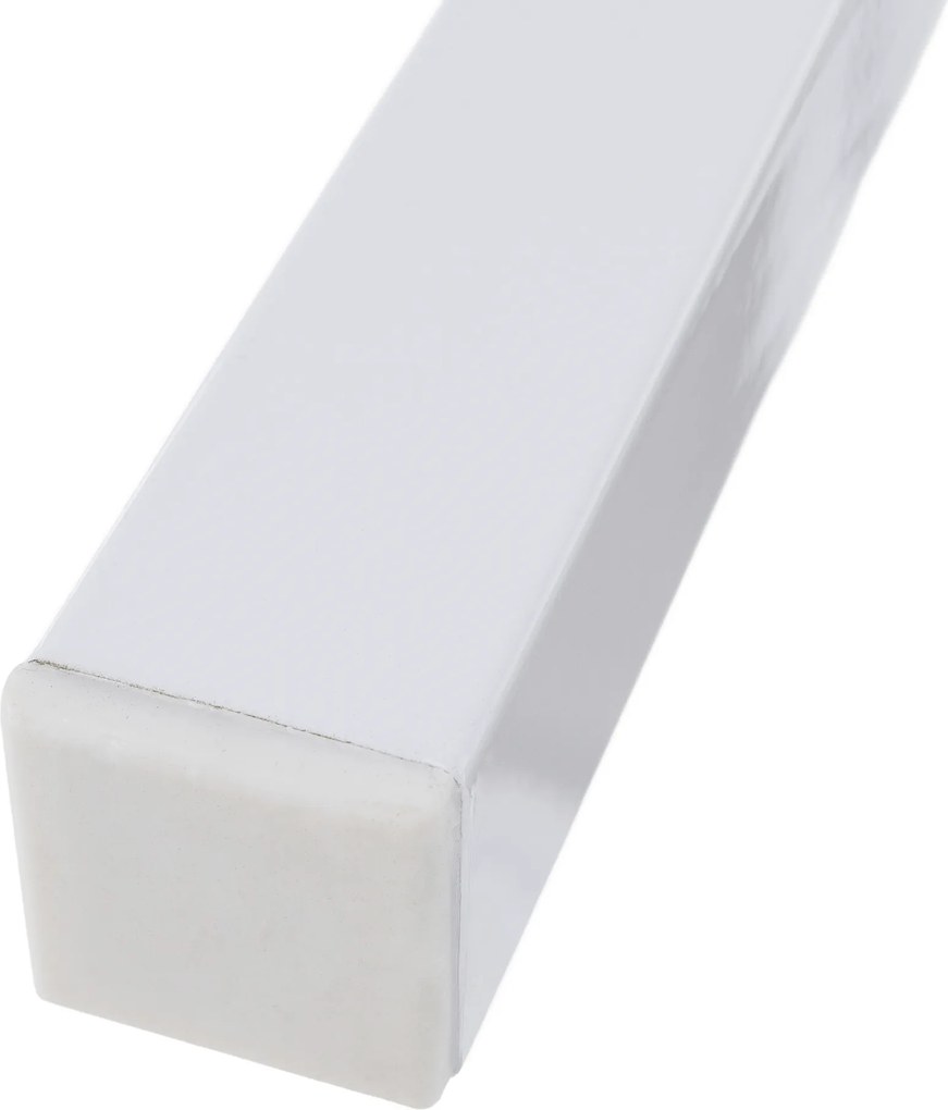 Kerti rakásolható szék, fehér acél/világosszürke, DORIO