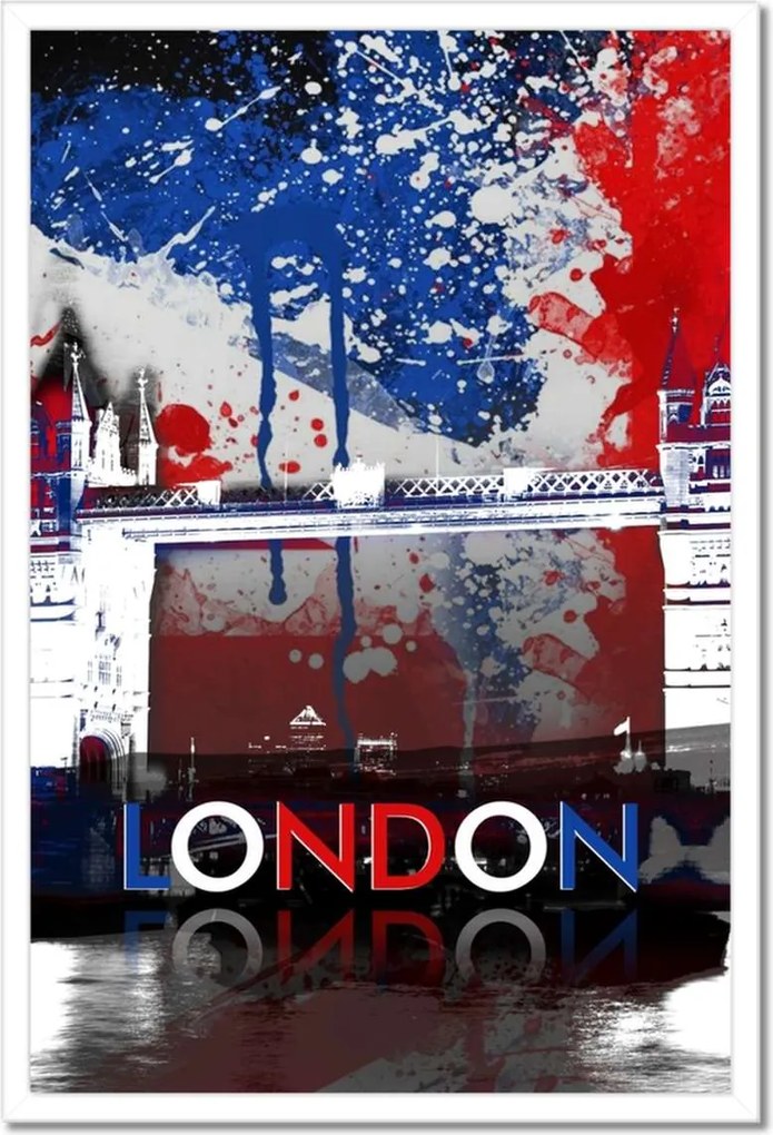 Poszterek keretben 40x60 Tower Bridge zászlóval