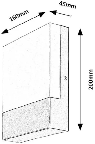 Rabalux 77097 - LED Kültéri fali lámpa GIMONE LED/10W/230V IP44 fekete
