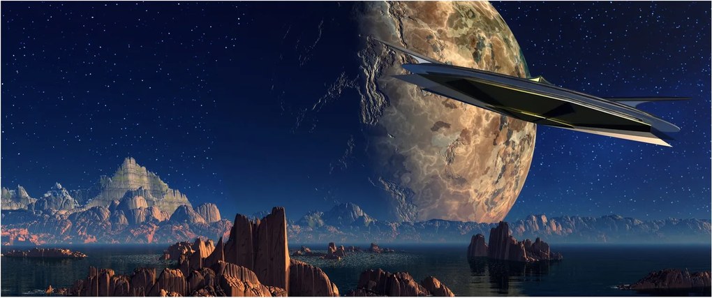 Kép - idegenek érkezése (120x50 cm)