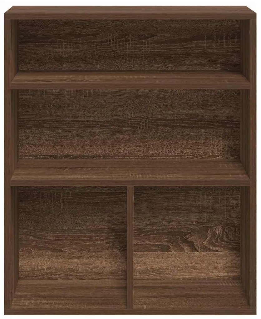 könyvszekrény barna tölgy 60x30x71,5 cm szerelt fa