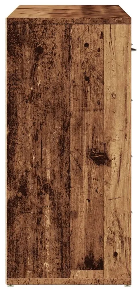 antik fa színű szerelt fa tálalószekrény 88 x 30 x 64 cm