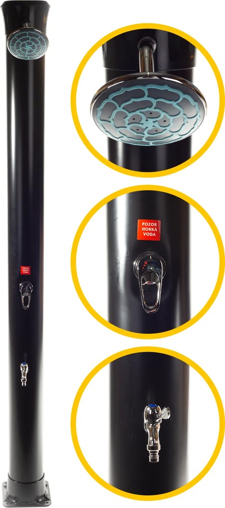 Kerti szolár zuhany Hawaj Alu 40 l | fekete