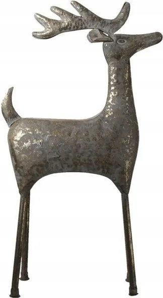 Kis bádog rénszarvas arany patinával