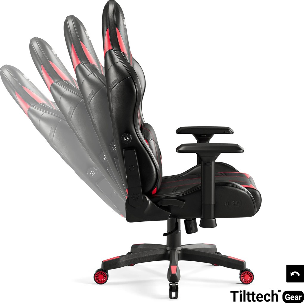 Gamer szék műbőr Normal Size, fekete-piros: Diablo X-Ray 2.0