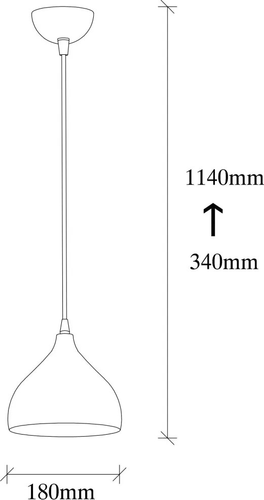 Tattoo 2393 ezüst fém függőlámpa, Ø18 cm