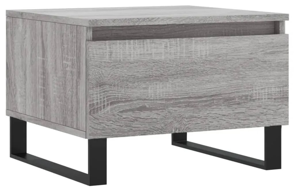 2 db szürke sonoma szerelt fa dohányzóasztal 50 x 46 x 35 cm