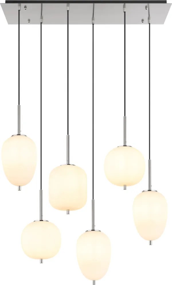 GLOBO 15345-6NO BLACKY Többágú Függesztett Lámpa E14 IP20