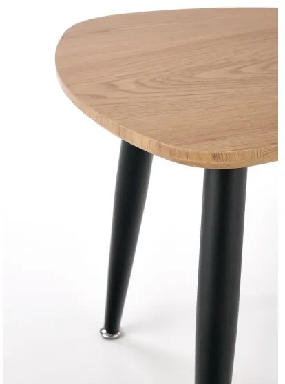 KÉSZLET 2x Kisasztal NICEA átm. 40/60 cm arany tölgy/fekete