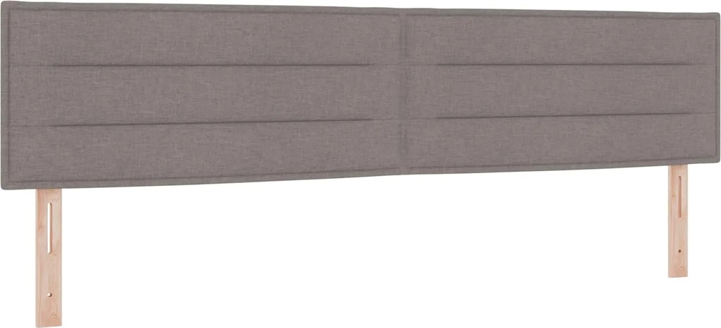 vidaXL LED ágytámla LED -es lámpákkal Tópszínű 200 cm Poliészter