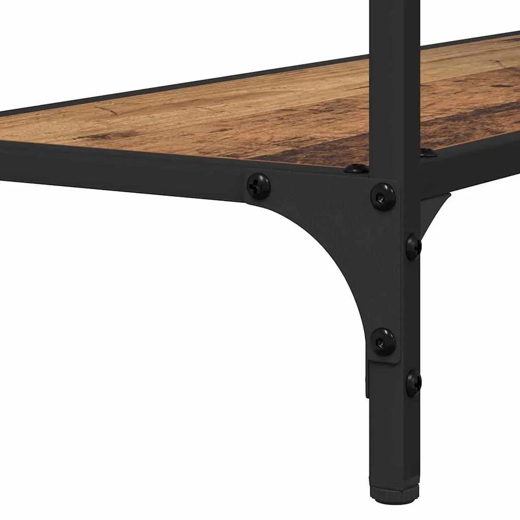 Konzolasztal polcokkal Régi fa 75 x 30.5 x 75 cm Faanyag