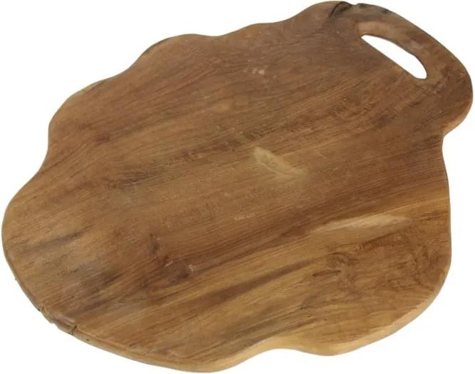 Flate teakfa vágódeszka, hossz 49 cm - HSM collection