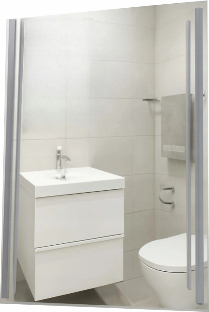 Led Tükör 50X70 Függeszték Kapcsoló Nélkül Megvilágított Led Leo