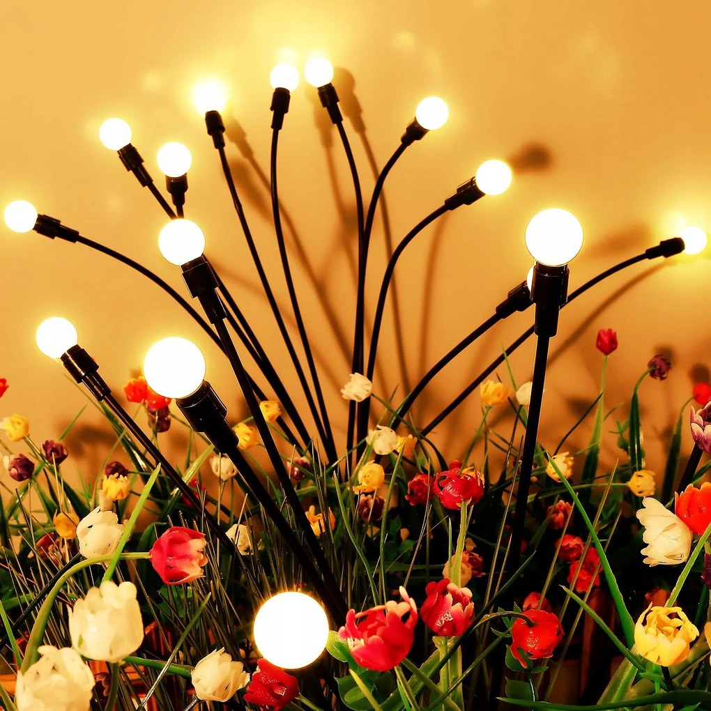 Szolár Lámpák Kertbe 10 Fényponttal IP65 8 Mód Meleg Fehér Fény 4 Darab