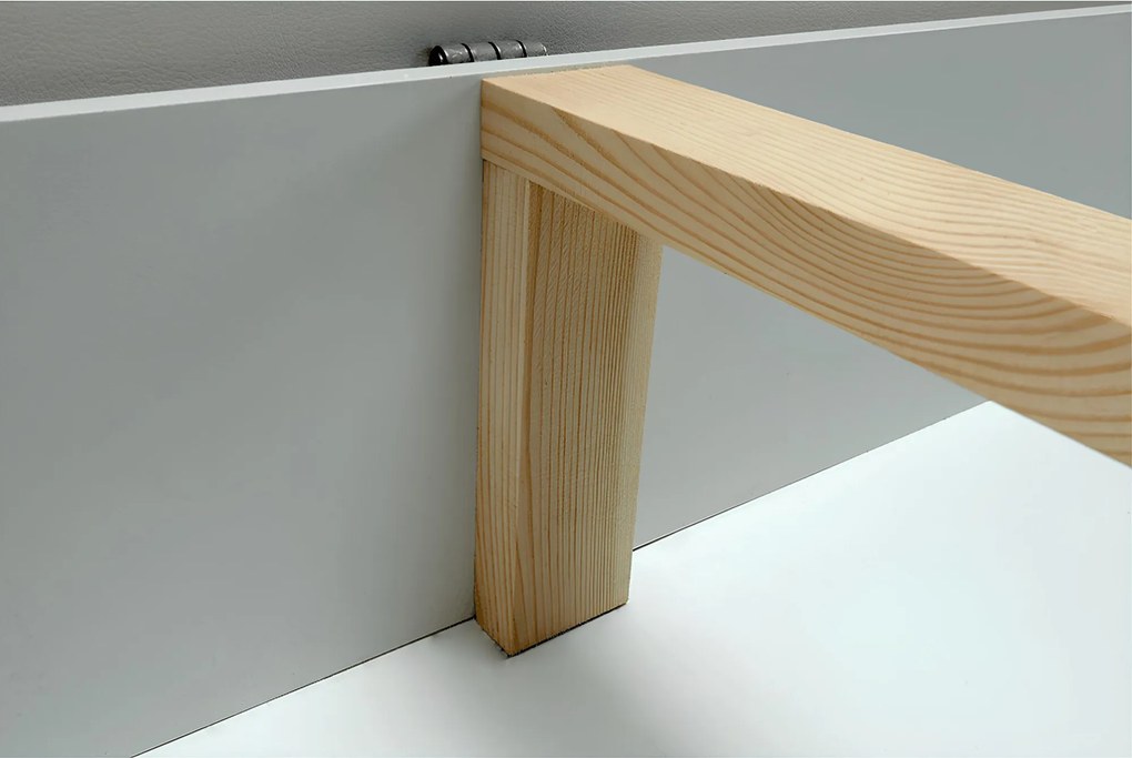 Ülőgarnitúra, műbőr fehér/szövet szürke melír, TONIKS