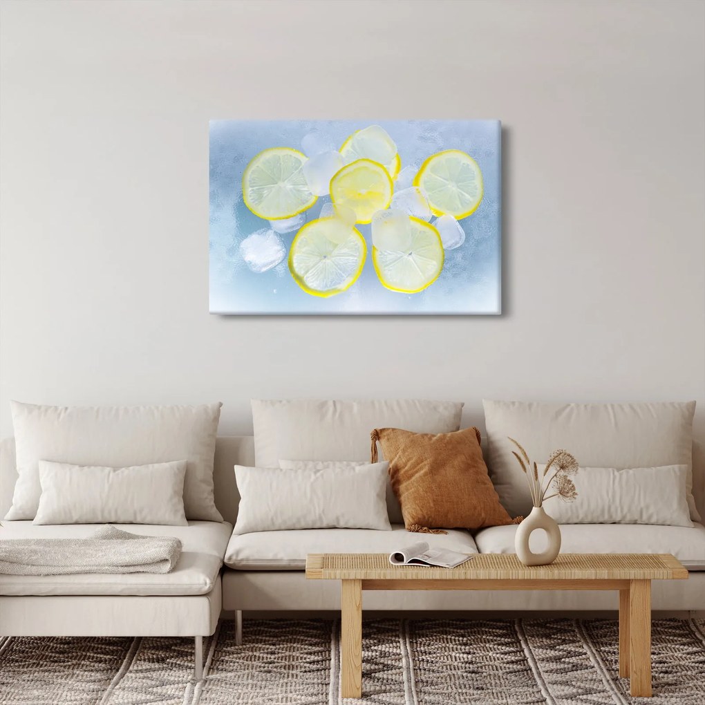 Citrom a jégben képe (90x60 cm)