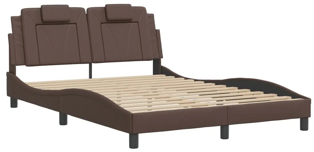 barna műbőr ágykeret Viana matrac nélkül 140x190 cm