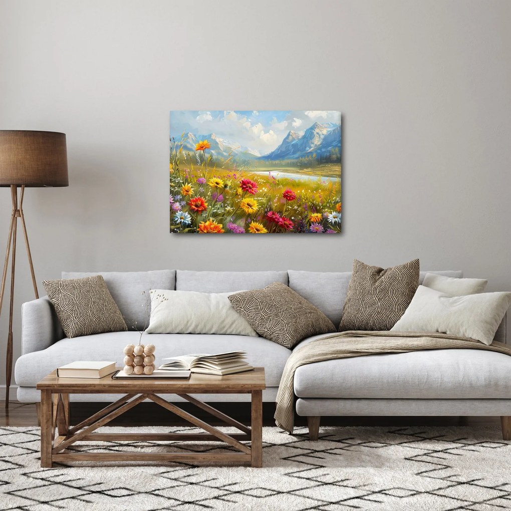 Kép - Festett táj (70x50 cm)