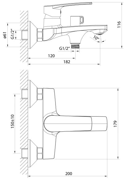 Samona - KORANA fürdőkád csaptelep, fényes króm