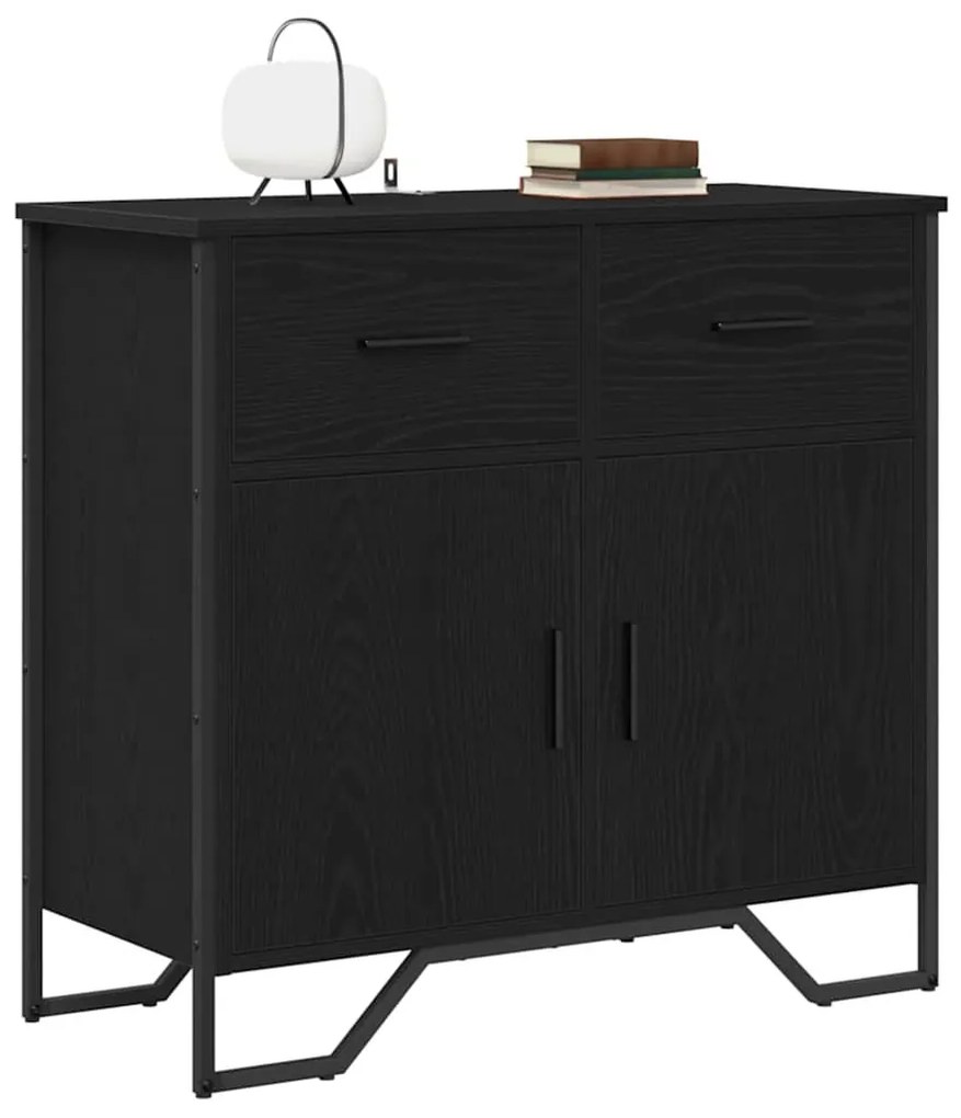 Széf fiókkal Musta tammi 79.5 x 35.5 x 74.5 cm Faanyag