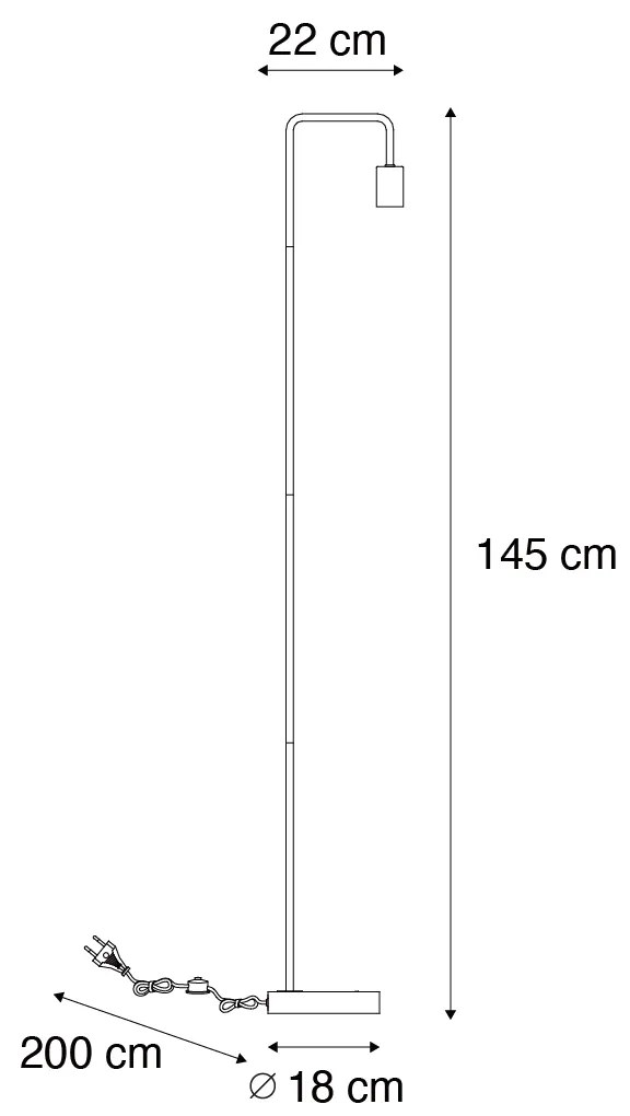 Modern állólámpa bronz - Facil