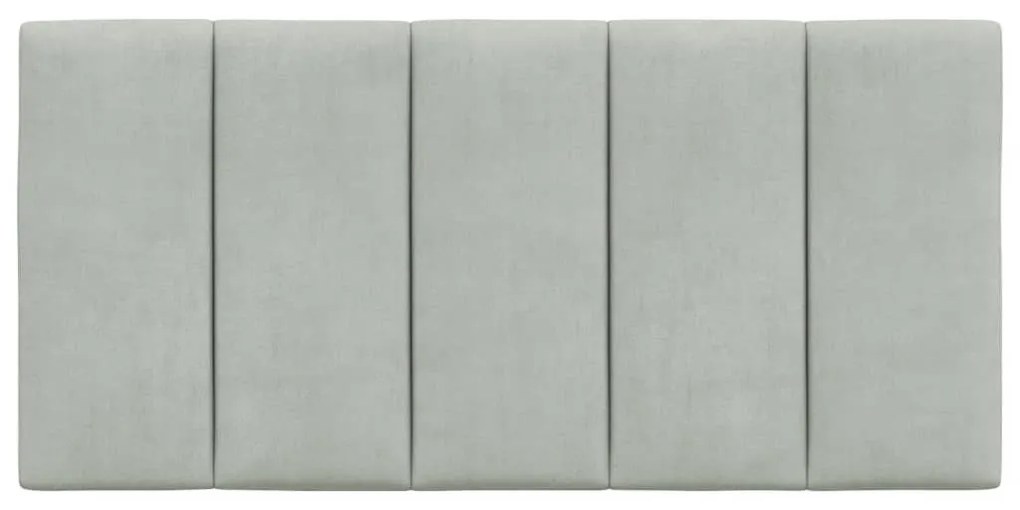 világosszürke bársony fejtámla párna Hanko 100 cm