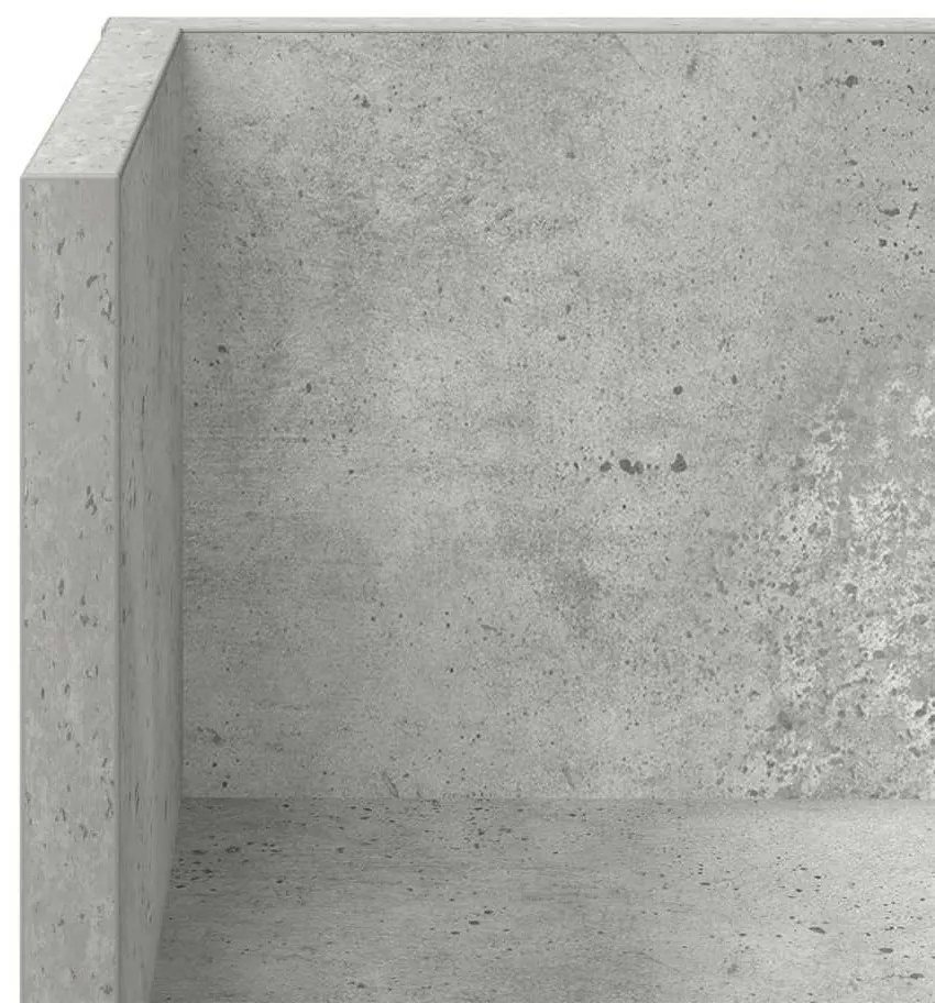 2 db betonszürke szerelt fa fali polc 75 x 16,5 x 16,5 cm