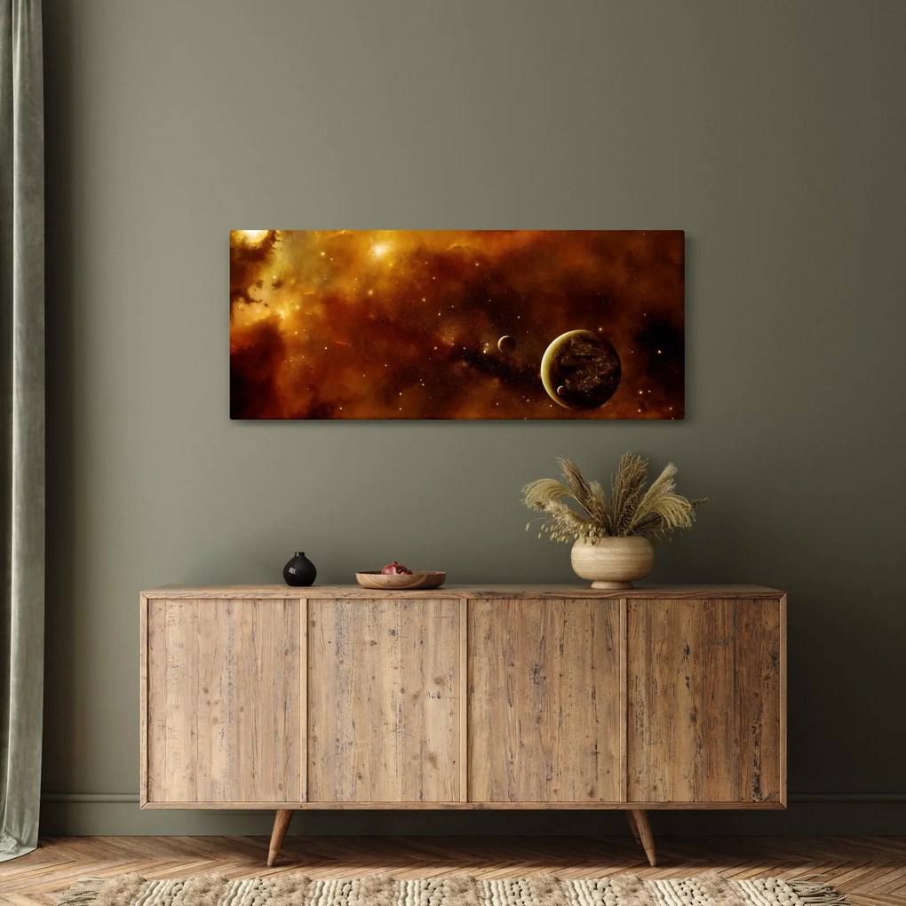 Kép - Bolygók köddel (120x50 cm)