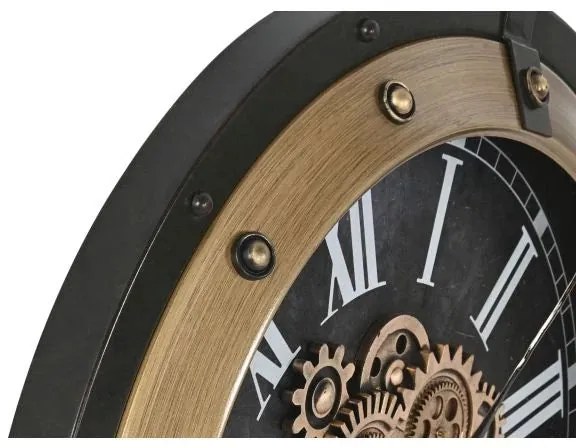 Loft nagyméretű falióra mozgó fogaskerekkel 80 cm