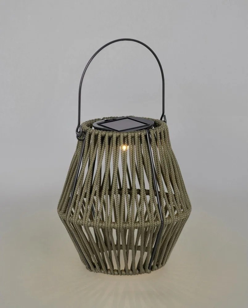 Khaki napelemes LED lámpás (magasság 17 cm) Juny – Yes Everyday