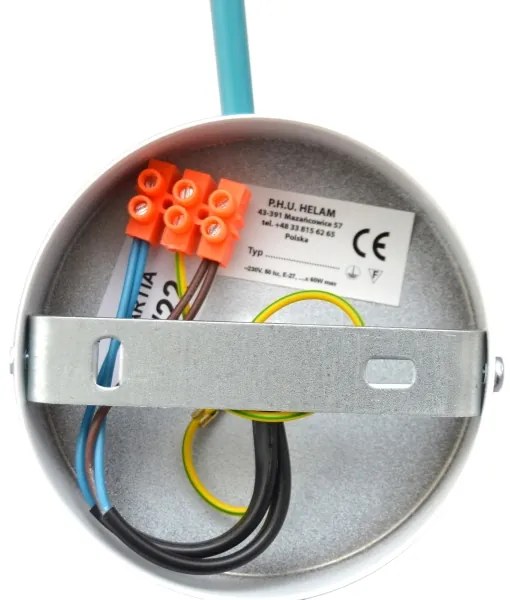 Felületre szerelhető csillár CAMBRIDGE 2xE27/15W/230V kék