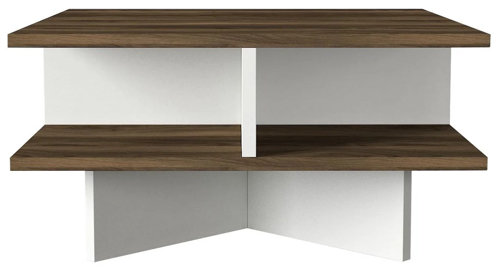 Dohányzóasztal Hamton - Walnut, White