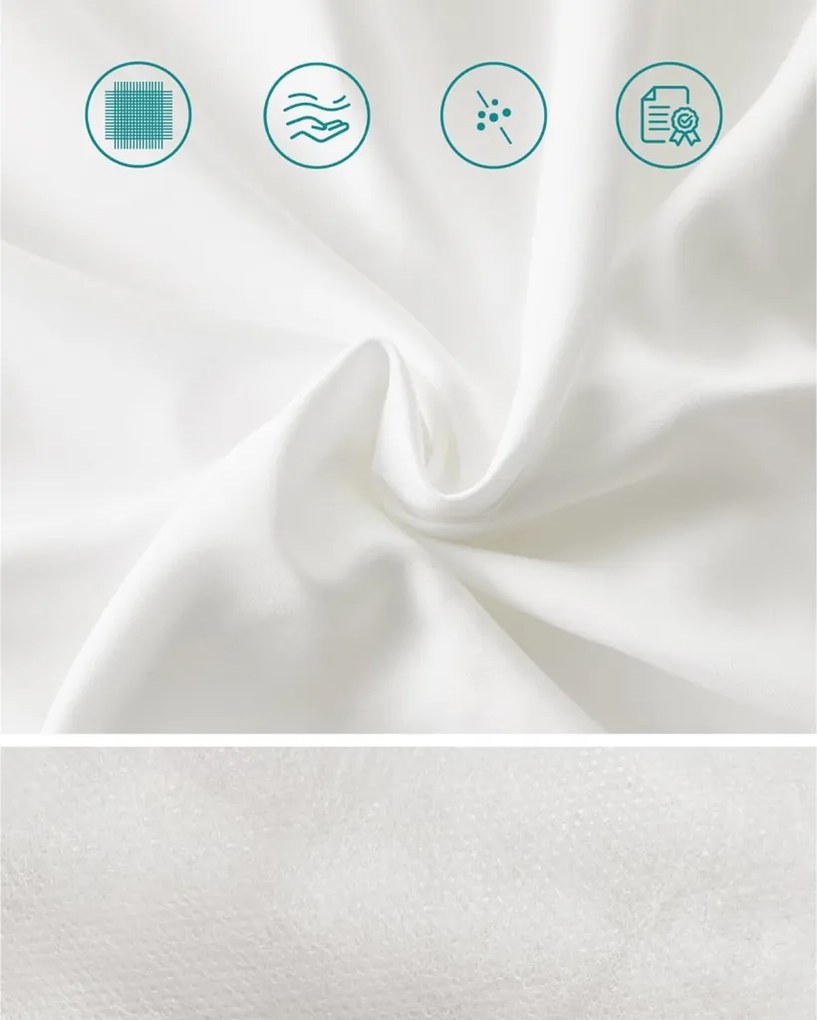 Puha párna, 800g töltettel, 60°-on mosógépben mosható, tárolótáskával, fehér 40x80cm