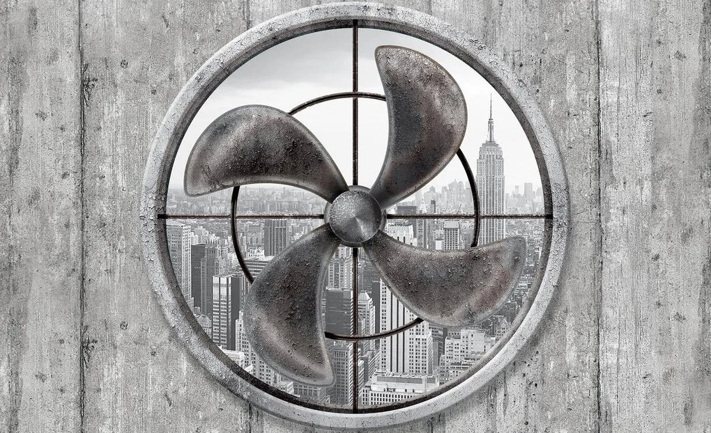 Fotótapéta - New York a propeller mögött (152,5x104 cm)