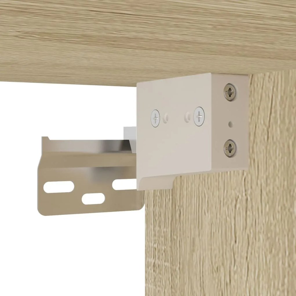 sonoma tölgy színű szerelt fa és fém TV-szekrény 100x31x39,5 cm