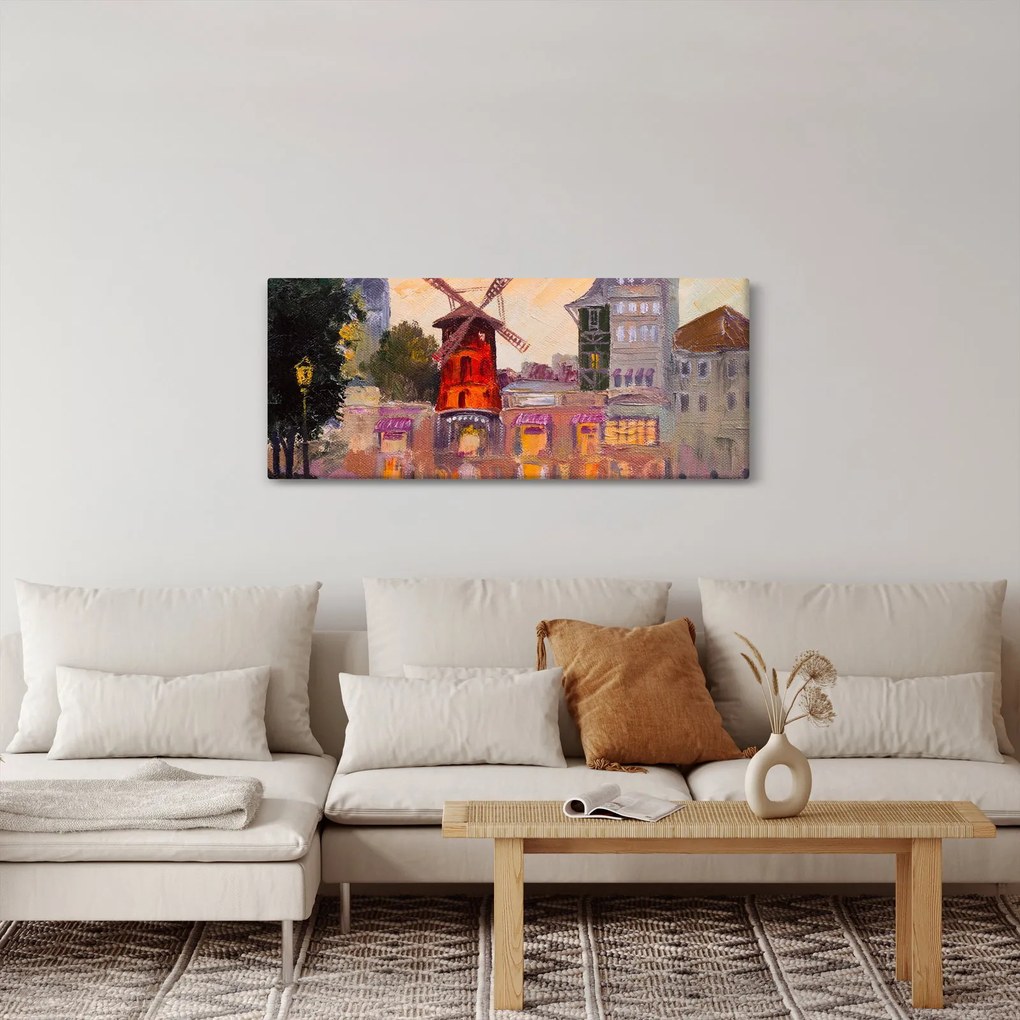 Kép - Moulin rouge, Párizs, Franciaország (120x50 cm)