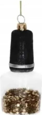 Hd Collection Üveg körömlakk csillámokkal 10,5 cm arany