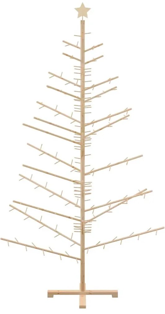 Fából készült Karácsonyfa Természetes 210 cm Tömör fenyőfa