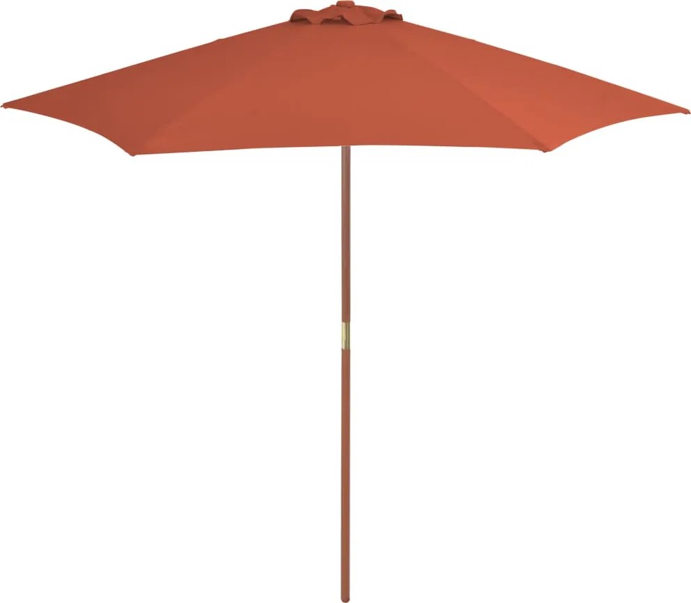 vidaXL terrakotta kültéri napernyő farúddal 270 cm