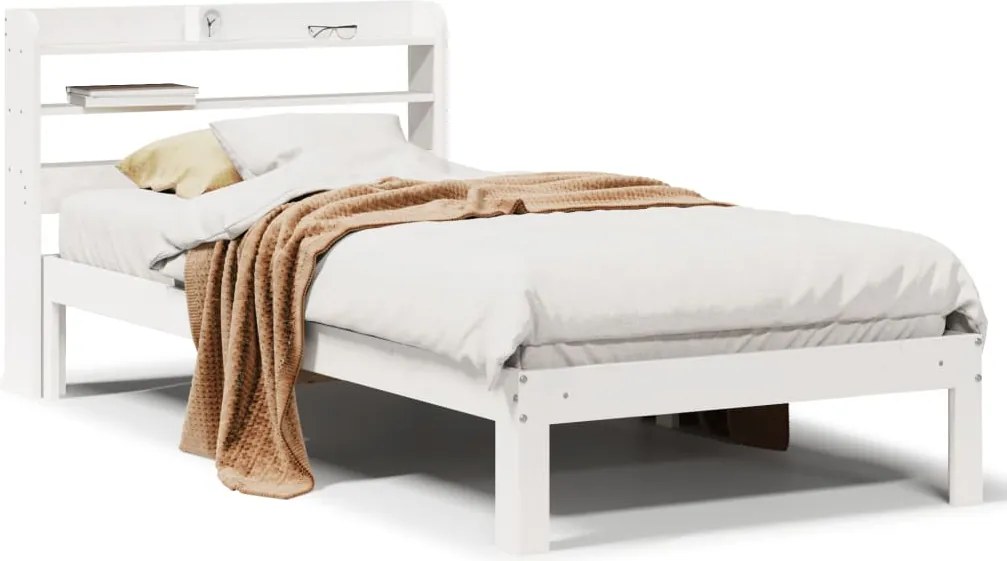 vidaXL fehér ágykeret fejtámlával matrac nélkül 90x190 cm