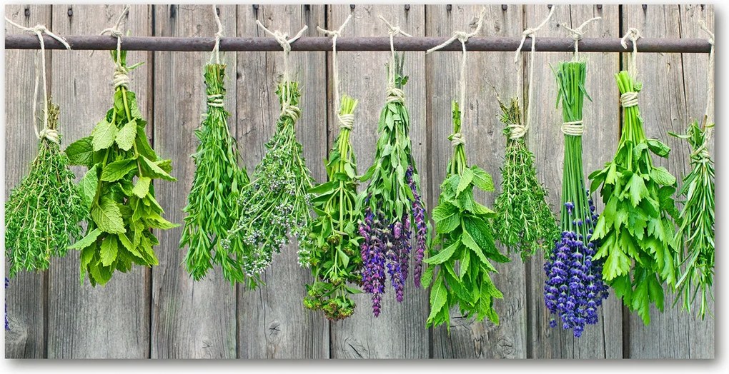 Fotó-üvegkép Gyógynövények a zsinóron 140x70